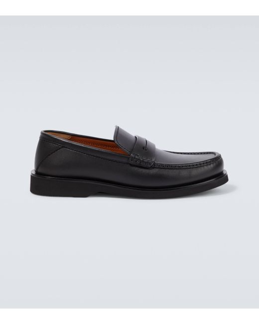 Zegna Black X-lite Leather Loafers for men