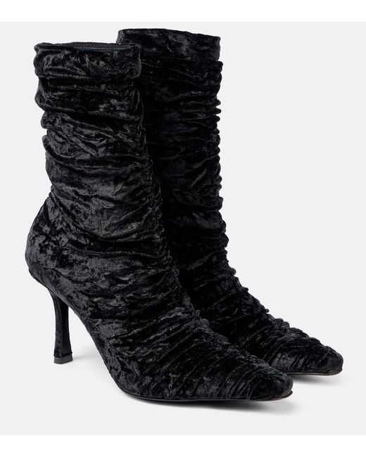 Botines Lotta 85 De Terciopelo Jimmy Choo de color Black