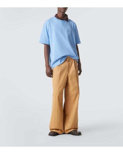 Loewe Blue Anagram Cotton Jersey T-Shirt for men