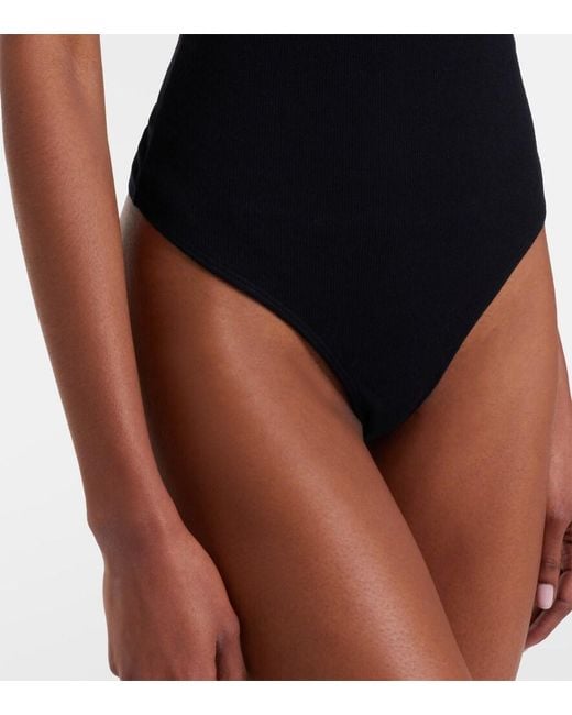 Agolde Black Jersey Bodysuit