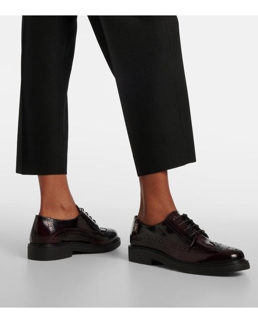 Tod's Black Leather Brogues