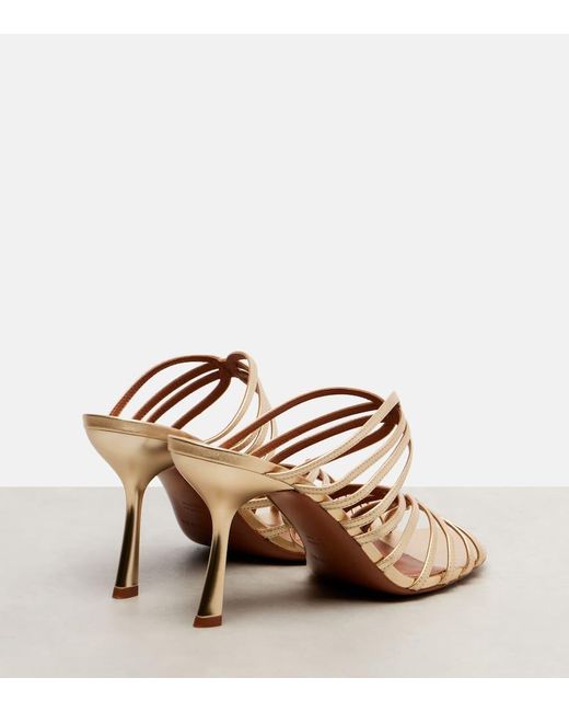 Zimmermann Sandalen Aura 85 Aus Metallic-Leder