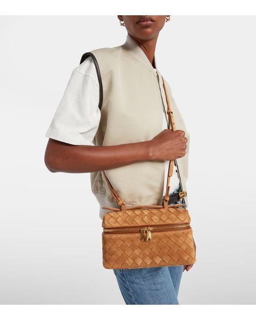 Bottega Veneta Brown Bang Bang Suede Crossbody Bag