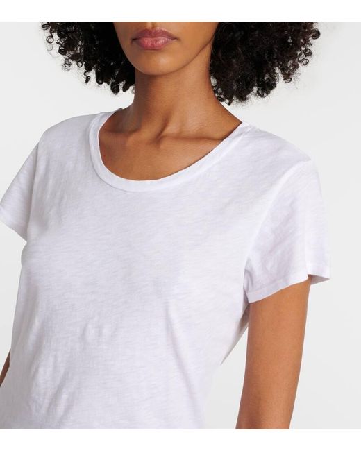 Velvet White Odelia Cotton T-Shirt