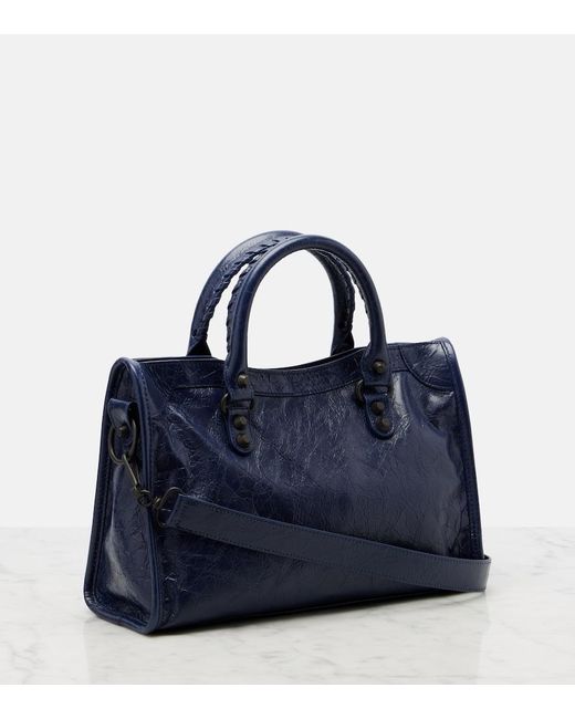 Balenciaga Blue Le City Small Leather Tote Bag