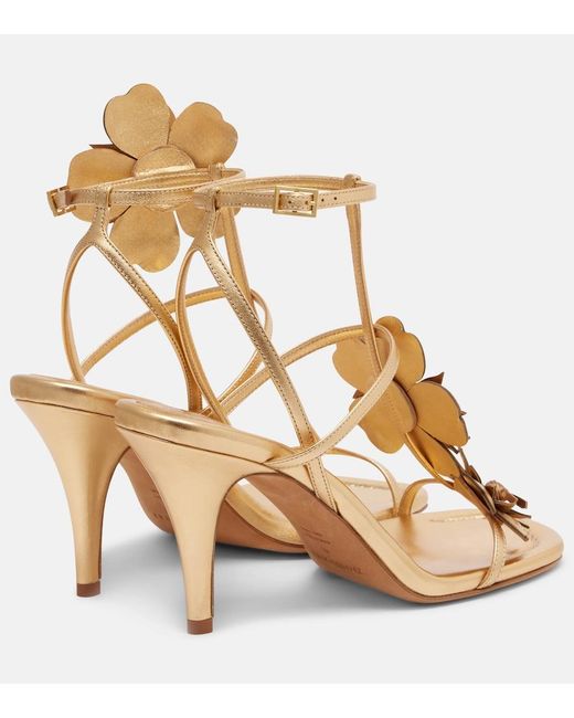 Zimmermann Belara Metallic Leather Sandals