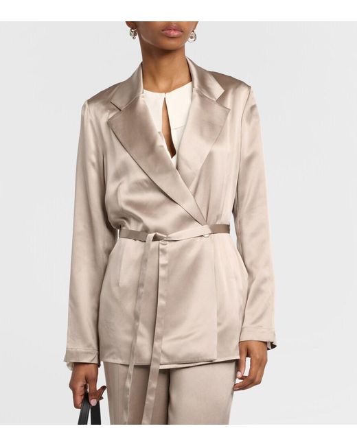 Joseph Natural Joubert Silk Satin Jacket