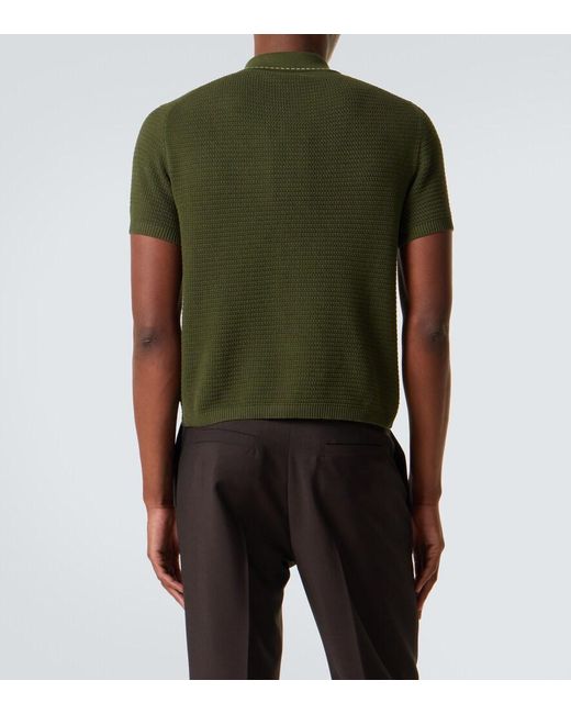 Versace Green Medusa Cotton Polo Shirt for men