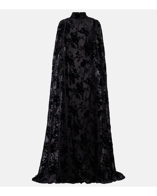 Rodarte Devoré floral velvet gown - 0