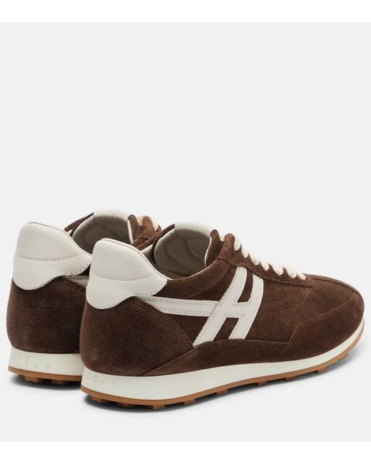 Hogan Brown H699 Suede Sneakers