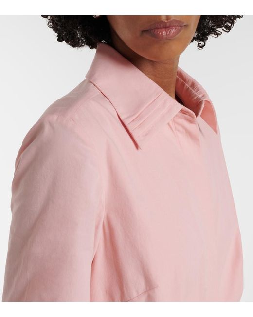 Emilia Wickstead Pink Rubie Belted Cotton Midi Dress