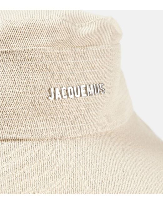 Jacquemus Natural De-Nimes Linen And Cotton Denim Bucket Hat