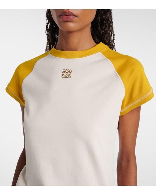 Loewe White T-Shirt Aus Einem Baumwollgemisch