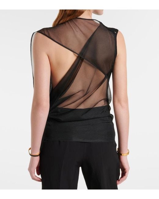 Sportmax Black Geranio Asymmetric Top