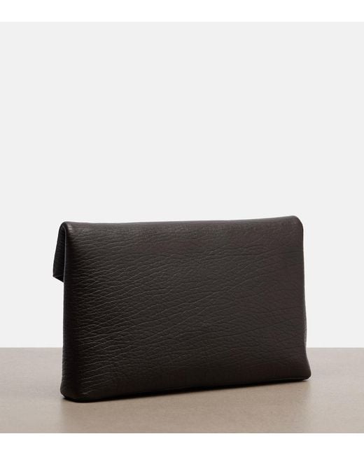 Saint Laurent Black Cassandre Leather Pouch