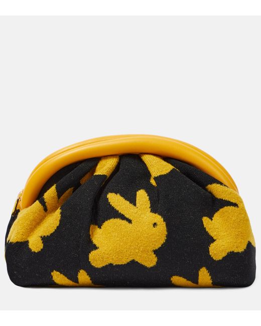 J.W. Anderson Yellow The Bumper Printed Canvas Clutch