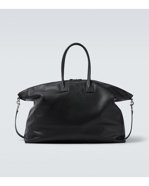 Saint Laurent Black Giant Leather Duffel Bag for men