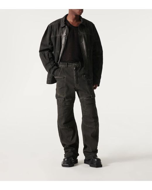 Rick Owens Gray Stefan Low-rise Cotton-blend Cargo Pants for men