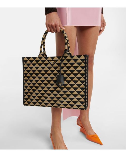 Prada Black Symbole Jacquard Tote