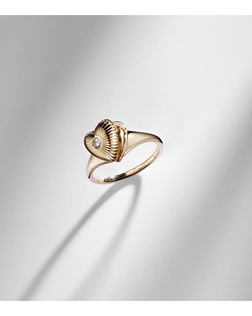 Anillo De Oro De 9 Ct Con Diamante PERSÉE de color White