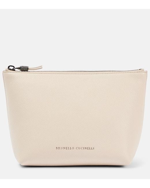 Brunello Cucinelli Natural Small Leather Clutch