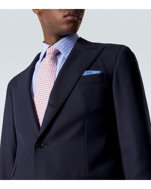 Dunhill Blue Wool Blazer for men