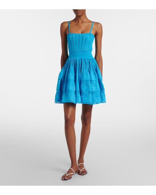 Alaïa Blue Knitted Minidress