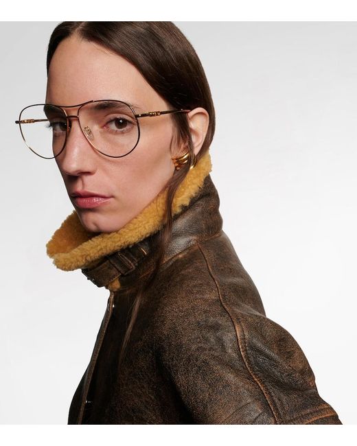 Fendi Metallic Graphy Aviator Glasses