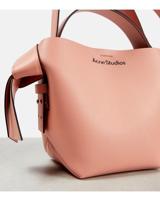 Acne Pink Musubi Mini Leather Shoulder Bag