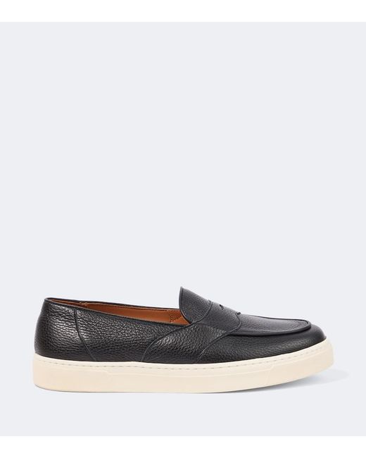 George Cleverley White Joey Ii Leather Penny Loafers for men
