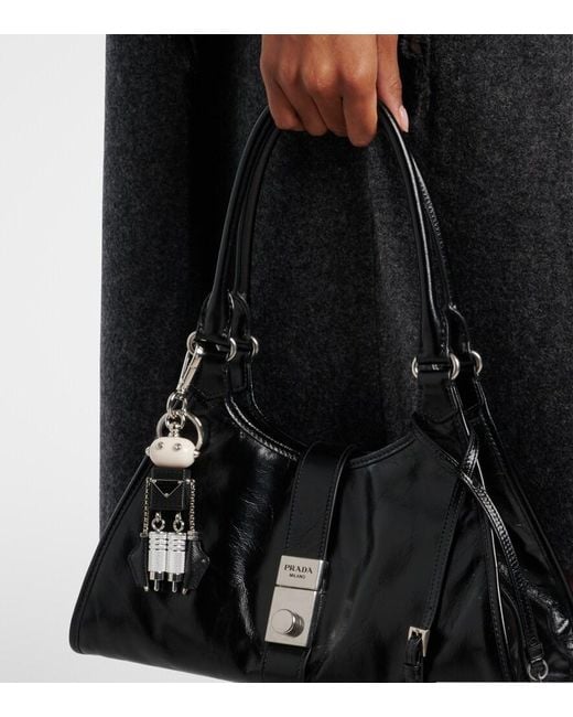 Prada White Leather Bag Charm