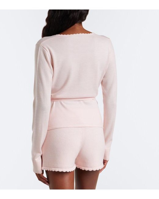 Posse Pink Maisie Knitted Wool Shorts