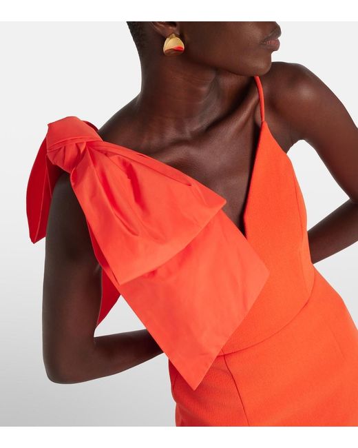 Rebecca Vallance Red Alani Bow-Detail Gown