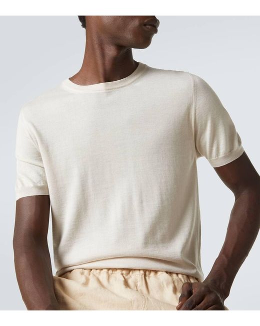 Fedeli Pullover Aus Kaschmir Und Seide in White für Herren