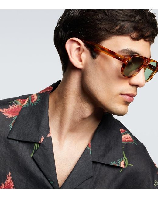 Sestini Eyewear Blue Aviator Sunglasses for men