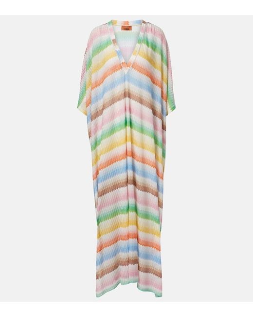 Missoni White Zigzag Knitted Beach Cover-Up