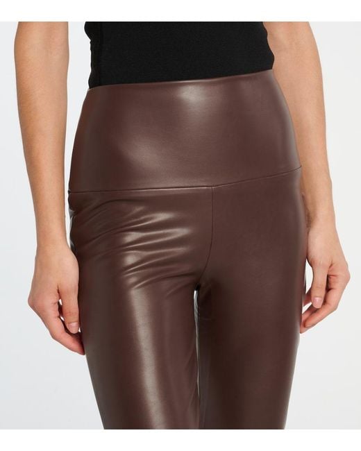 Norma Kamali Brown High-Rise Leggings