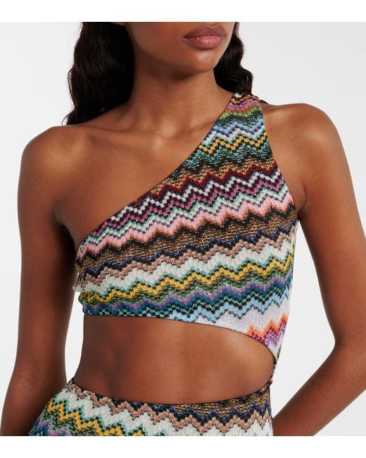Pareo De Lame En Zigzag Missoni de color White