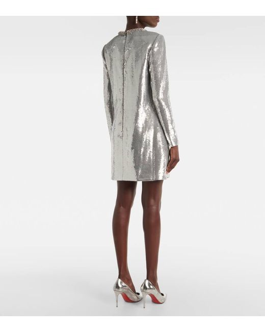 Abito Corto Con Paillettes di Roland Mouret in White