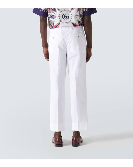 Pantalones de algodon Gucci de hombre de color White