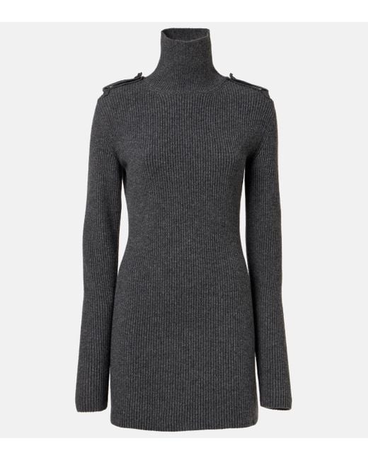 Alexander McQueen Black Knitted Minidress