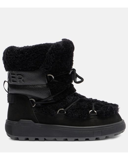 Bottines Apres-Ski Chamonix En Daim Et Shearling Bogner en coloris Black