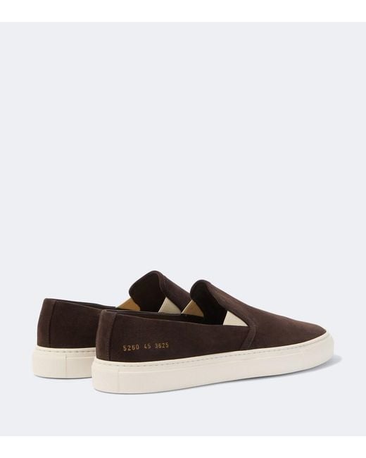 Common Projects Brown Suede Slip-On Shoes for men
