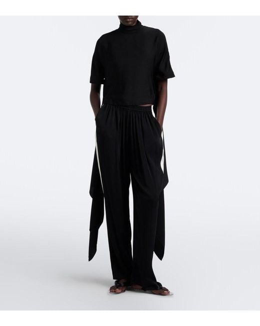 Alaïa Black Asymmetric Cady Top