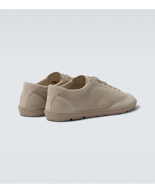 Brunello Cucinelli Gray Suede Sneakers for men