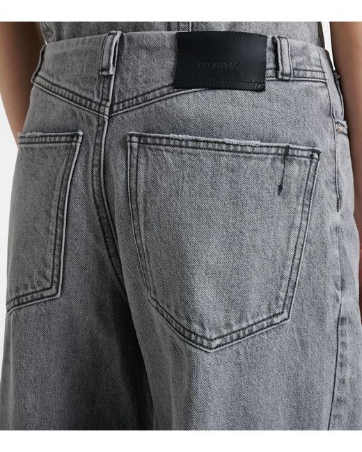 Sportmax Gray Carezza Wide-Leg Jeans
