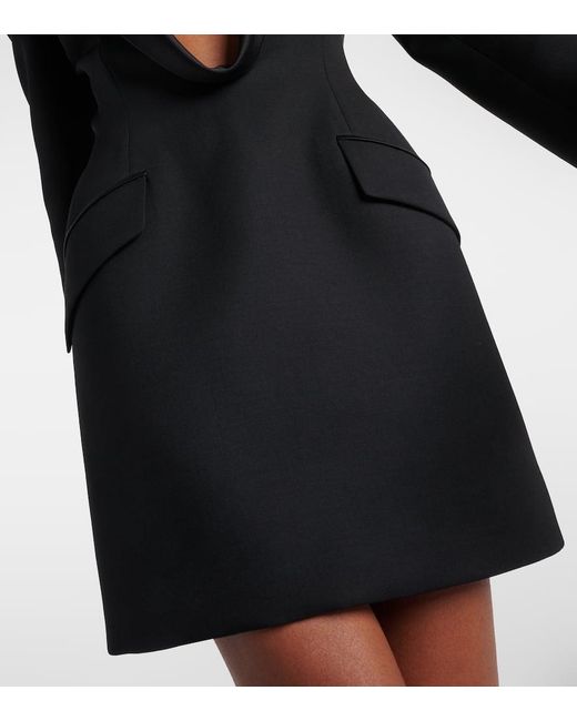 Alexander McQueen Black Minikleid aus Wolle