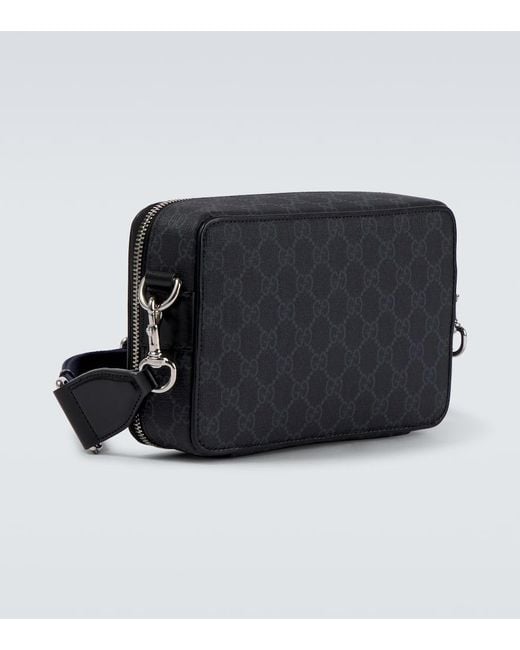Gucci Black Gg Canvas Mini Shoulder Bag for men