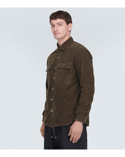 Rick Owens Brown Cotton Corduroy Jacket for men