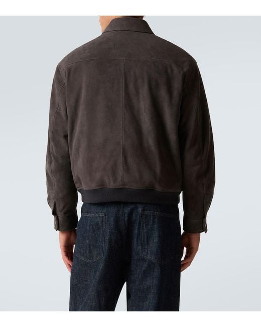 FRAME Blouson Aus Veloursleder in Gray für Herren